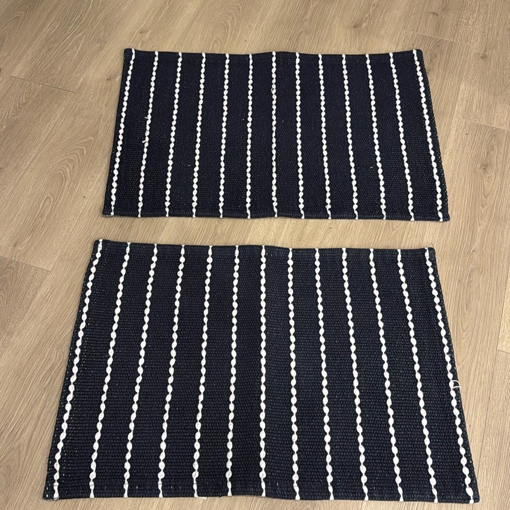 Two bath rugs
